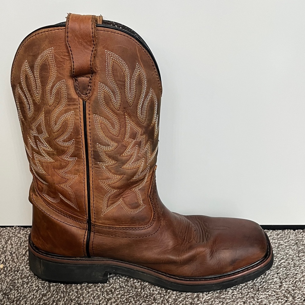 Wolverine Rancher Pull on Brown Leather Boots - Picture 14 of 16